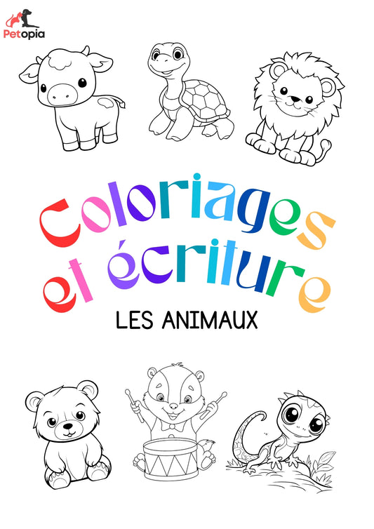 Les Animaux : Coloriage et Écriture – Un eBook créatif pour les petits et grands !