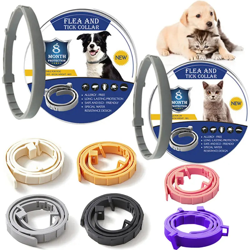 Collier Antipuce & Antiparasite  – Pour Chien & Chat – Protection Longue Durée à Seulement 25$ !