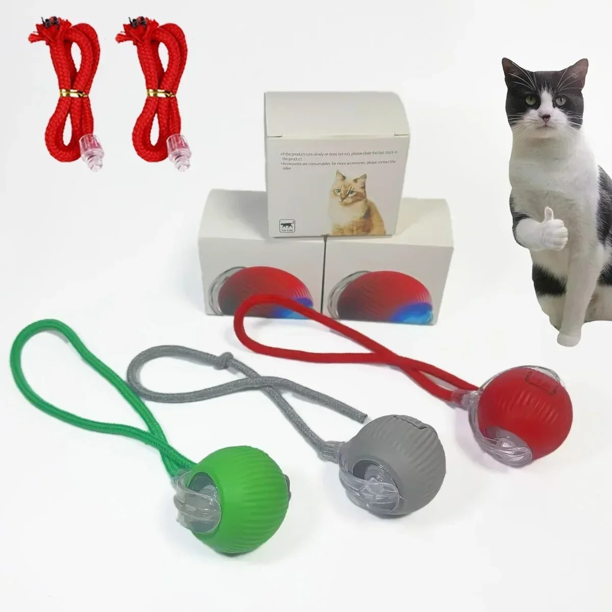 Interactive Ball for Cats and Dogs – Smart Toy for Curious Pets!"